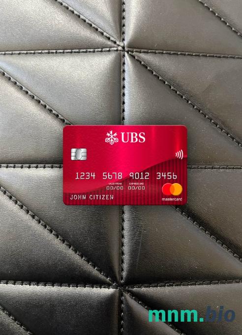 Switzerland UBS bank wygląd zdjęcia mastercard skan PSD + zdjęcie